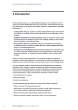 Factors that contribute to community business success